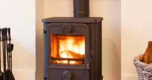 close up of stove fireplace